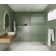 Aurora 34 in. x 78 in. Fully Frameless Fluted Radius Single Fixed Shower Panel