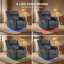 Fauteuil inclinable électrique pivotant à deux moteurs avec massage et chaleur, bandes lumineuses à DEL-2120089513