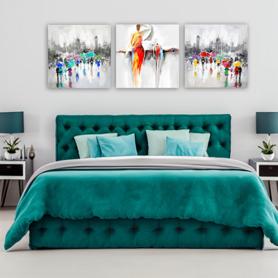 Sur toile, 3 pièces