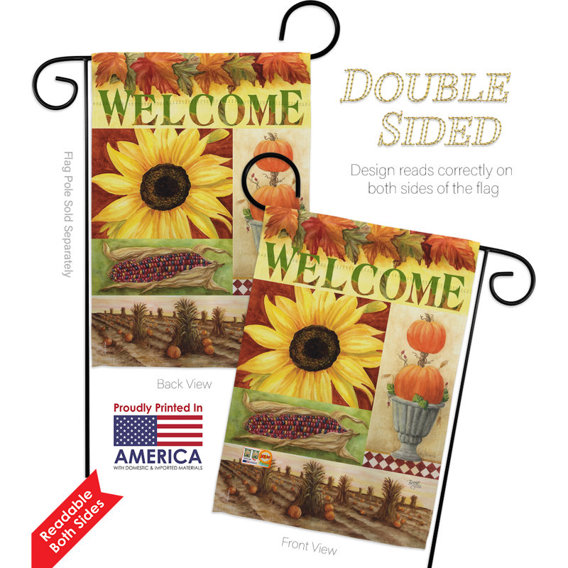 Double Sided 18.5'' H x 13'' W Polyester Flag Set