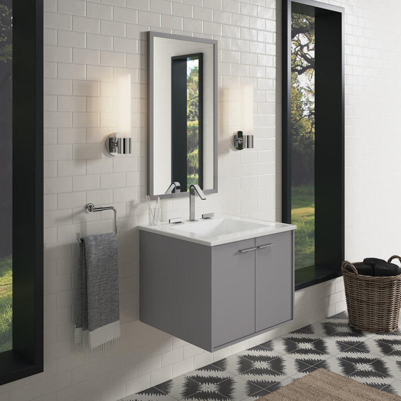 Jute® 24" Vanity Base Only with 2 Doors, Mohair Gray