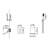 2 Handle Wall Waterfall Faucet with Diverter-63569974