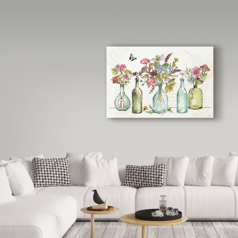 « simply pétales i », reproduction de peinture à l’aquarelle sur toile tendue, H 16 po x l 24 po x P 2 po