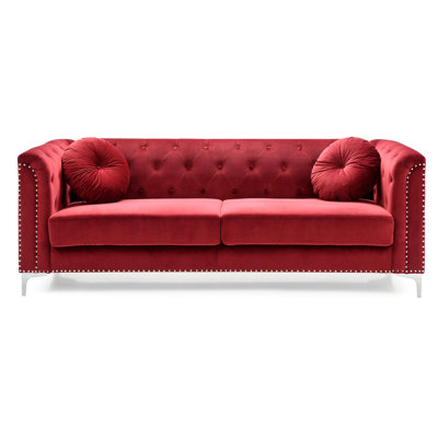 Pompano 83in Sofa, Burgundy