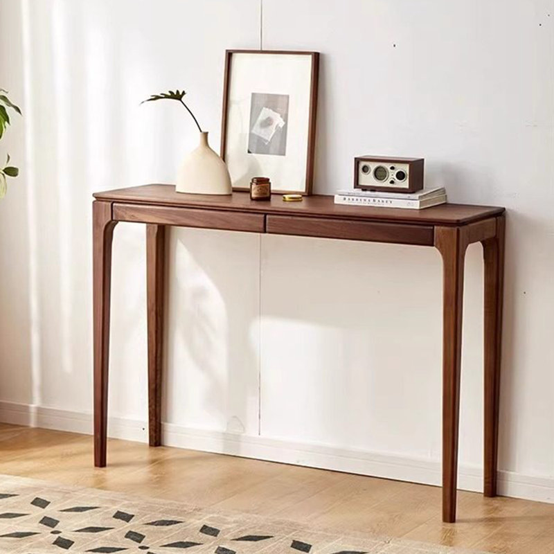 Console brun simple de style pastoral, H 33,5 po x l 63 po x P 12,6 po