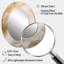 Peinture abstraite beige et or Geyser III - Grand miroir mural ovale sur métal-993348070