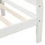 Structure de lit simple en bois massif - blanc avec tête et plateforme et tête de lit