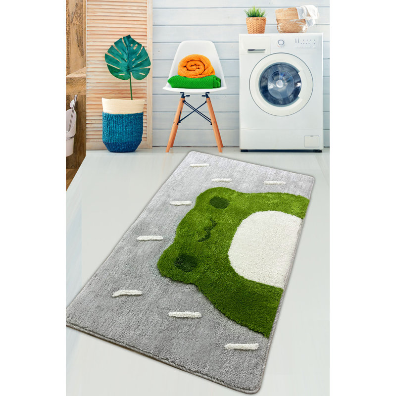 Luxury Handmade Acrylic Bathmat, Antibacterial, 27.6 x 47.2 inches | 100% Acrylic, Pile Height: 0.7-1.2 inches | Machine Washable at 30°C, Soft & Durable | Perfect for Elegant Bathrooms & Spa-Like Experience