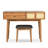 Brown Wood Dressing Vanity Table With Flip-Top Mirror & Stool, Three Drawers For Delicate Makeup Corner Solid Mirror, Stool And Exquisite Setup