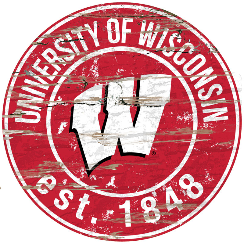 NCAA Wall Decor on Wood, University of Wisconsin