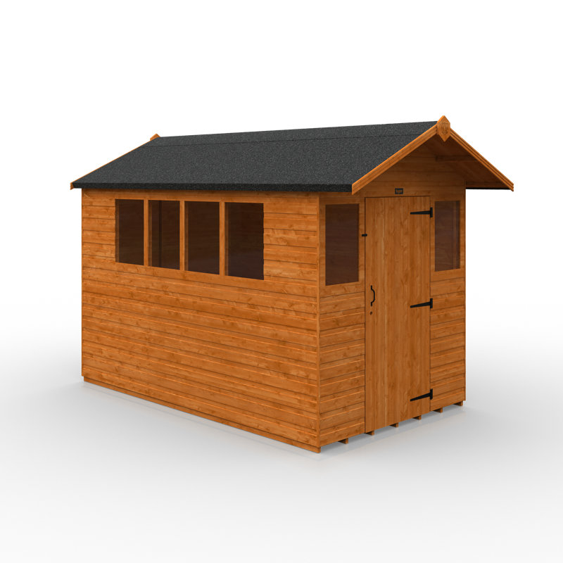 Tiger 6 ft. W x 10 ft. D Solid Wood Tongue & Groove Apex Tool Shed