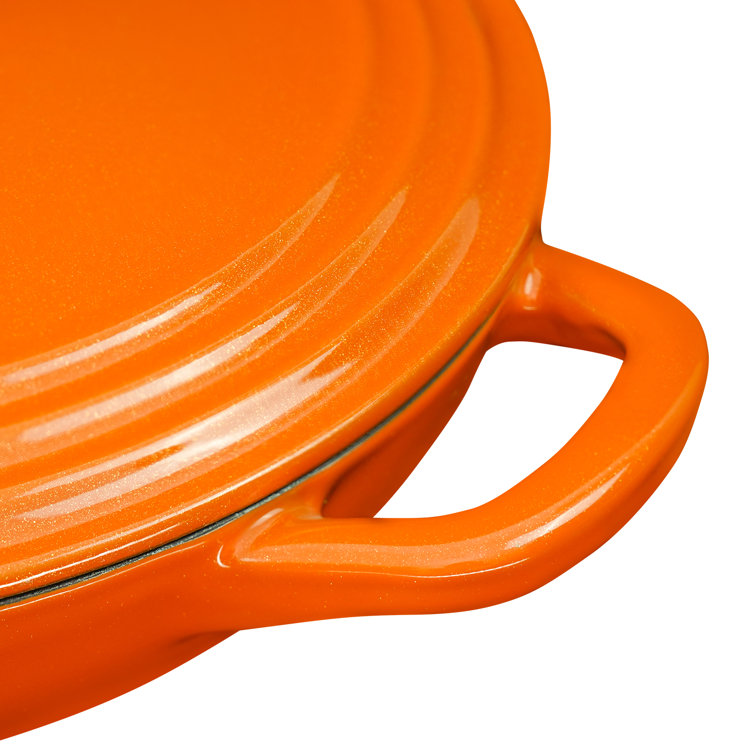 Enameled Cast Iron Braiser with Lid and Dual Handles