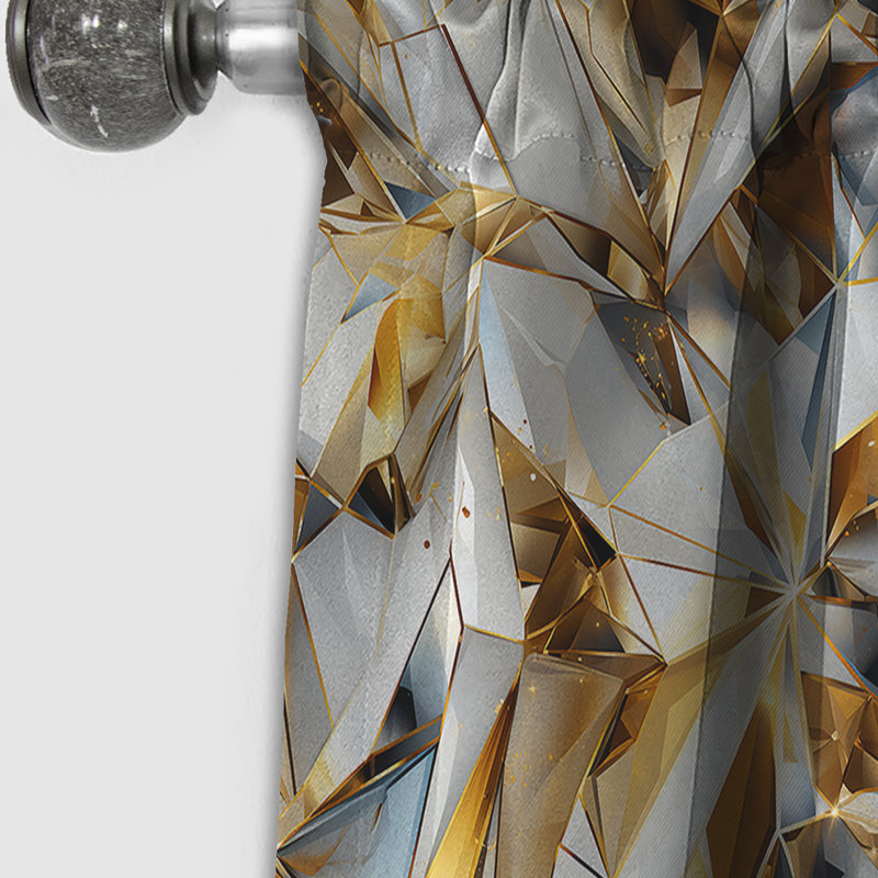 Janice - Abstract Marble Marble Blackout Curtain - 1 Panels, 52" W x 108" L