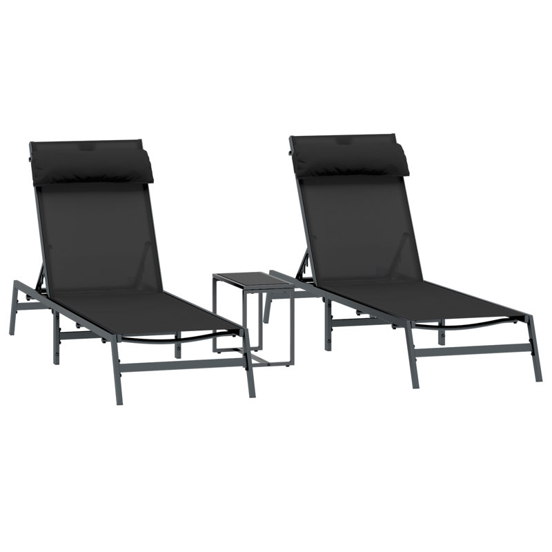 vidaXL Sunloungers Steel Outdoor