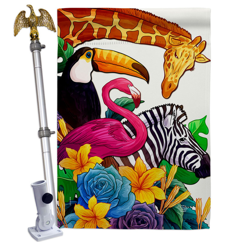 Ensemble de 2 drapeaux décoratifs en polyester 3 x 2 pi