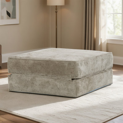 80cm Wide Velvet Rectangle Standard Ottoman