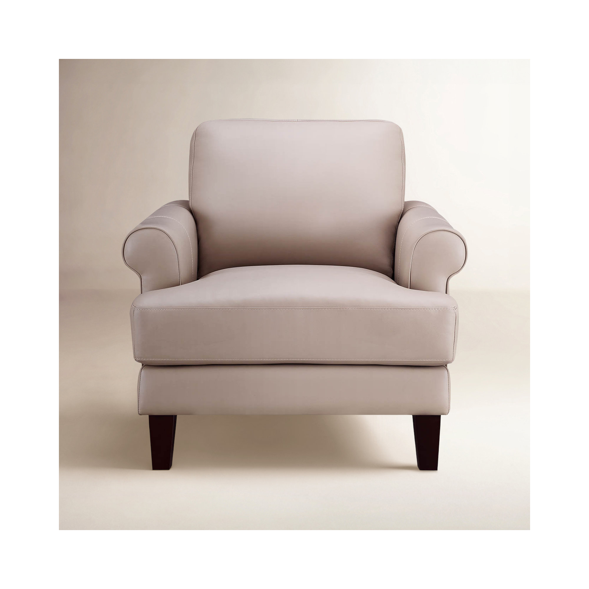 Maybell Top Grain Leather Chair, Maybell Brown Genuine Leather