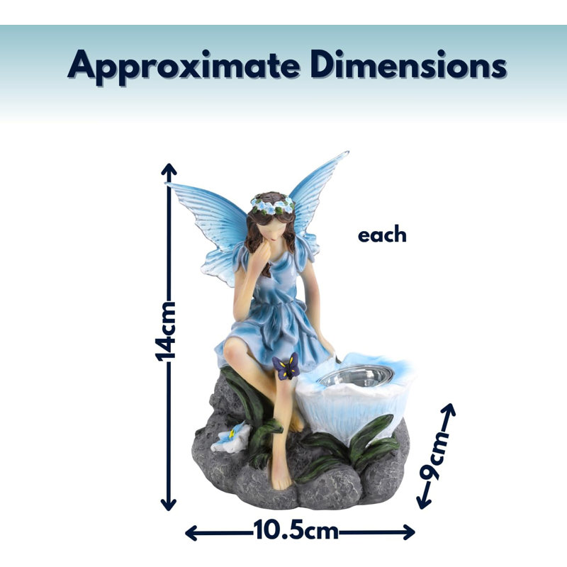 Hallman Fairies UV Resistant Resin Garden Statue