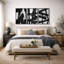 BAW ", noir et blanc, gris, coup de pinceau audacieux, peintures murales abstraites et contemporaines modernes, impression sur toile encadrée, 3 pièces-94434131-94434127-119461101
