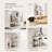 Arched Wall Shelf With Tempered Glass, 3 Tier Decorative Bathroom Shelf, Sturdy Metal Frame & Transparent Shelves For Home Storage & Organization-98620079