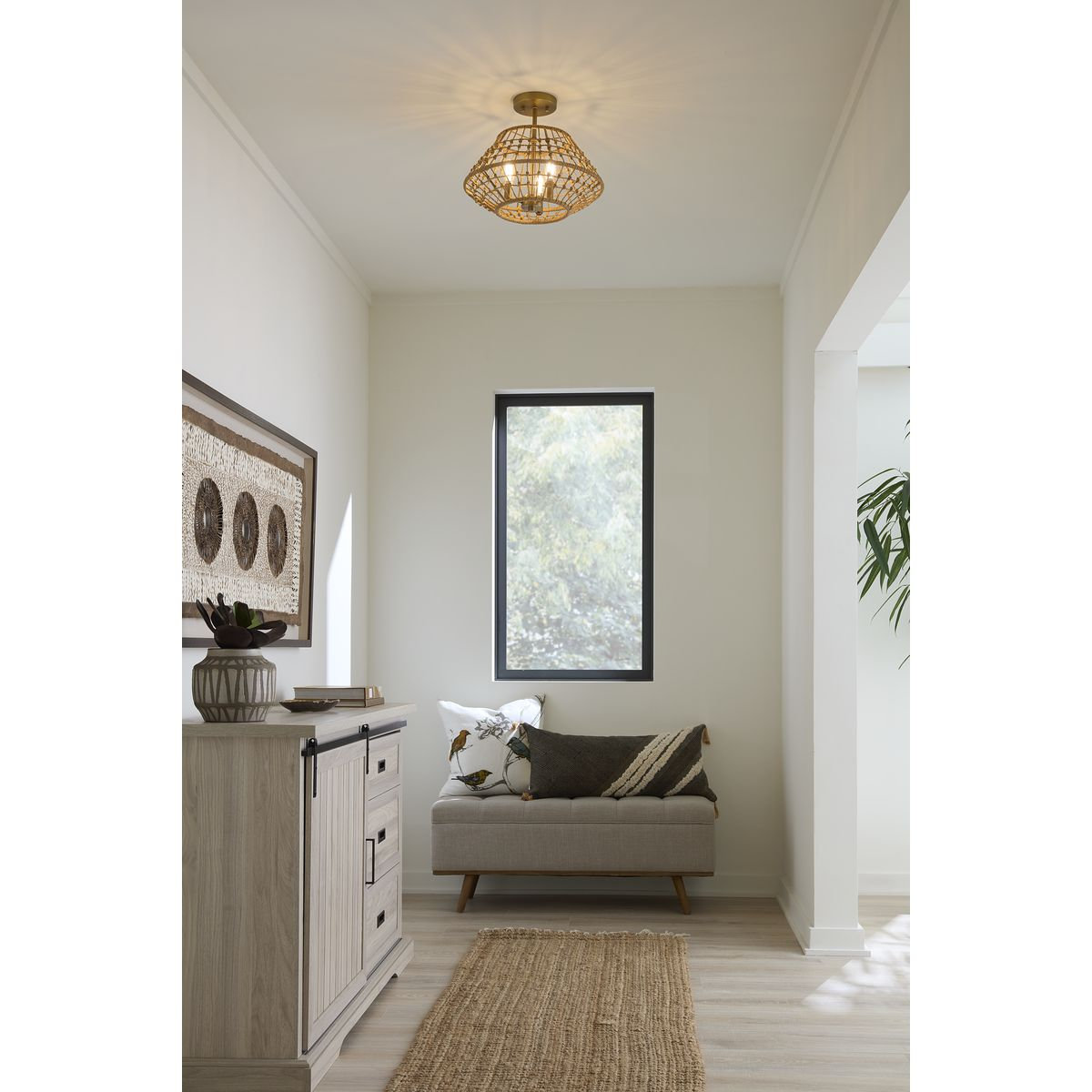 3-Light Semi Flush Mount