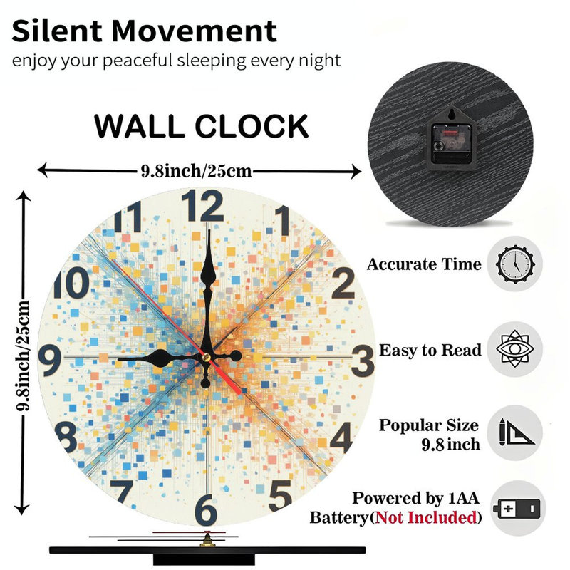 Horloge colorée