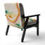Fauteuil rembourré moderne multicolore Waves IV