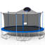 Trampoline 16 pi pour enfants et adultes avec panier de basketball et housse double-face - Amusement extérieur