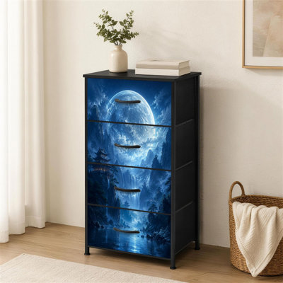 Commode à 4 tiroirs pour chambre à coucher Fantasy Waterfall