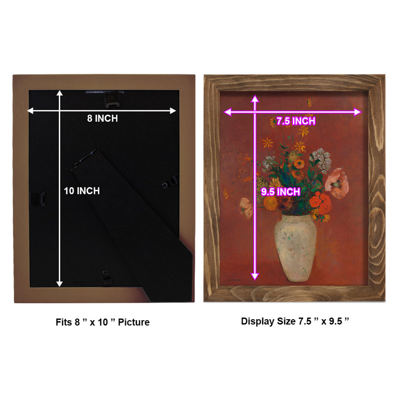Bouquet dans un vase chinois, toile de qualité supérieure, prête à être accrochée, L 9 po x H 11 po x P 1 po