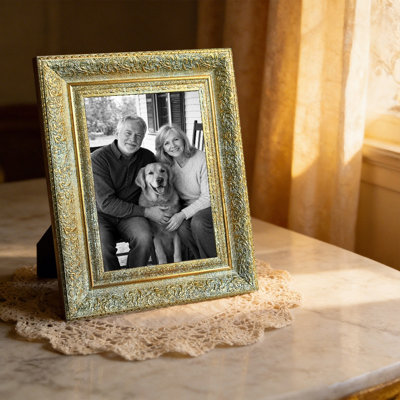 Cadre à photo mural antique 1 pi 5 po x 7 po avec profil décoratif