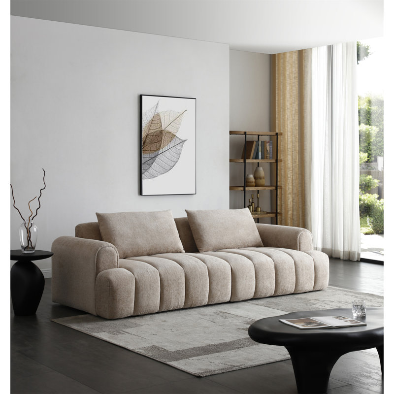 Canapé modulaire moderne, Velours brun clair
