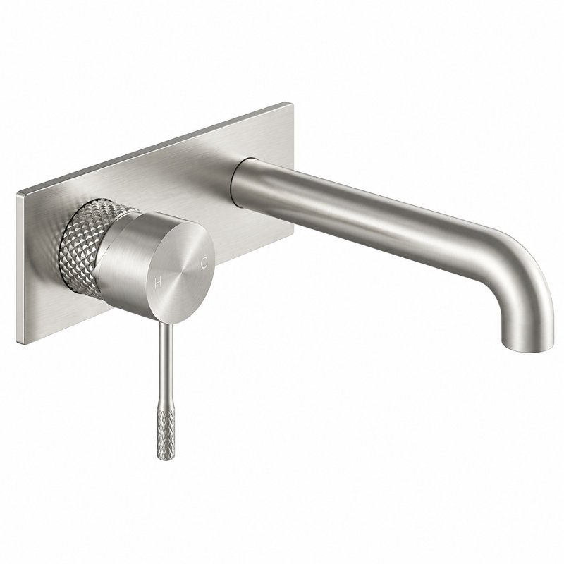  Madrid Wall Mounted Mono Basin Mixer, Nickel
