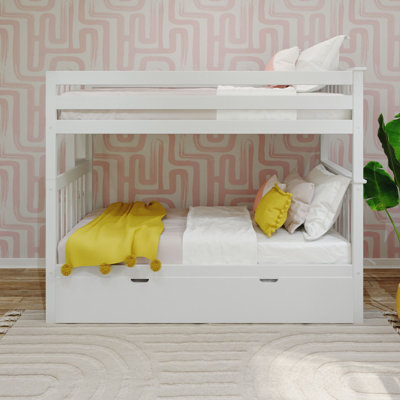 Lit superposé simple au-dessus de simple avec échelle et couchette Hugley