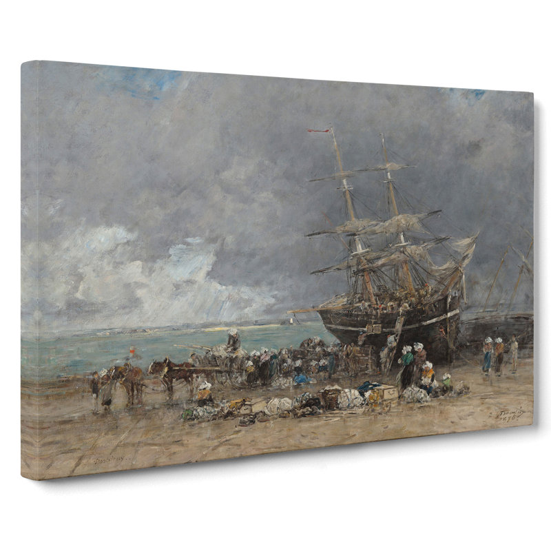 Return Of The Terre-Neuvier by Eugene Boudin - Wrapped Canvas Painting, 50cm H x 76cm W x 3cm D