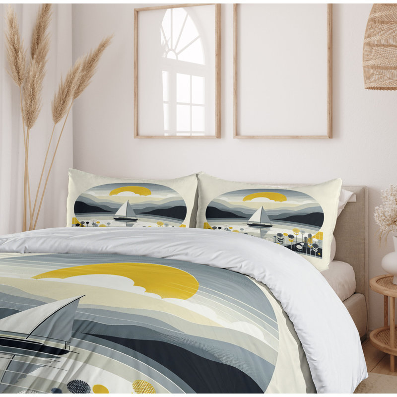 Nautical Duvet Cover, Queen Duvet Cover + 2 Standard Shams