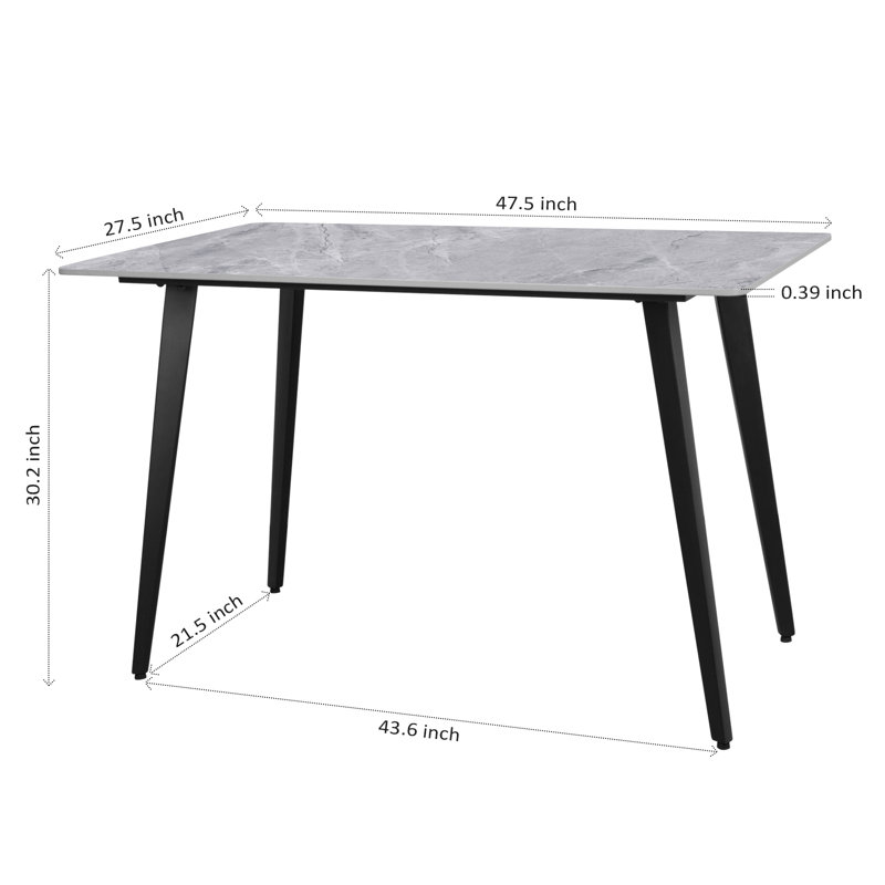 Kaetlynn 47.2" Dining Table, Gray