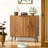Sideboard Buffet Cabinet With Storage, Farmhouse Buffet Cabinet With Paper Clip Design, Wood Coffee Bar Storage Cabinet