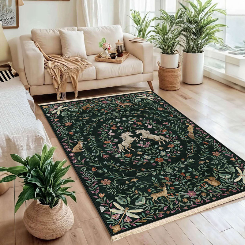 Tapis sombre forêt enchantée
