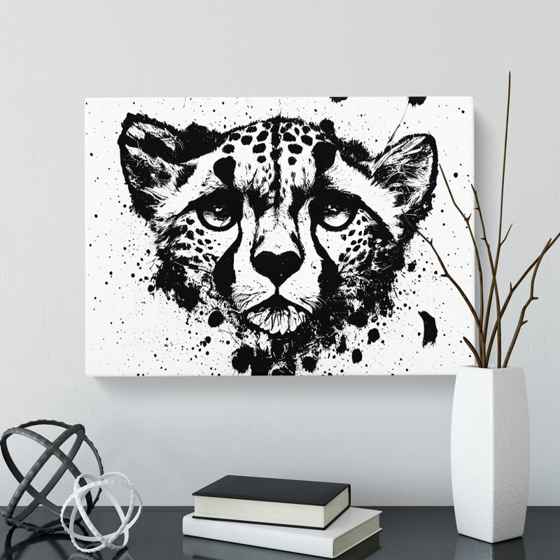 Painted Cheetah Vol.1 Abstract - Wrapped Canvas, 40cm H x 60cm W x 3cm D