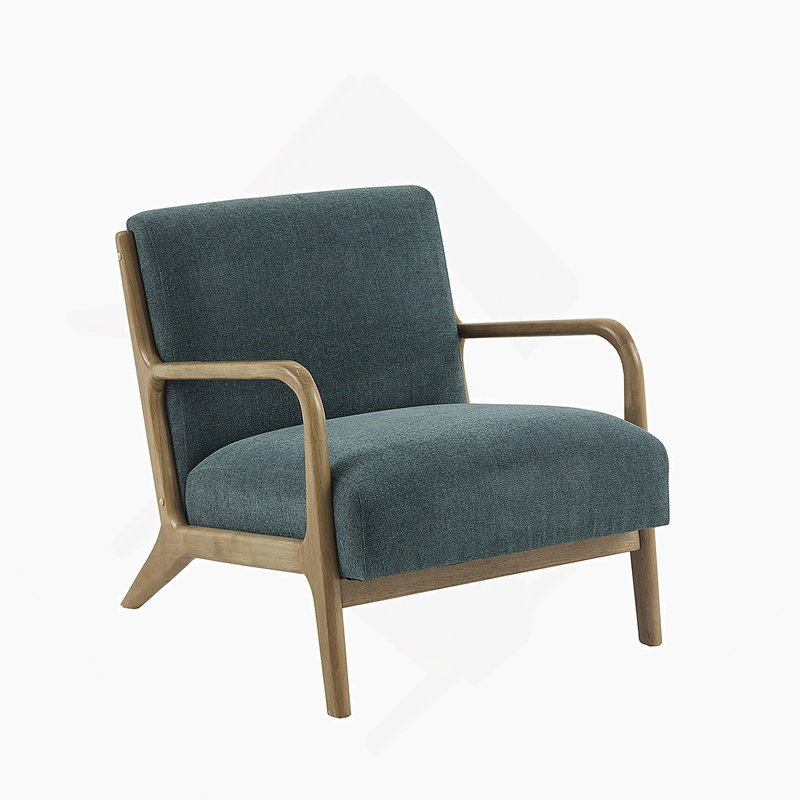 Chaise longue en polyester sarcelle à 4 pieds, Sarcelle