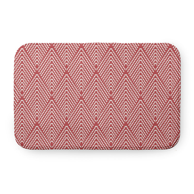 Tapis de bain GGG, L 17 po x L 24 po, Rouge