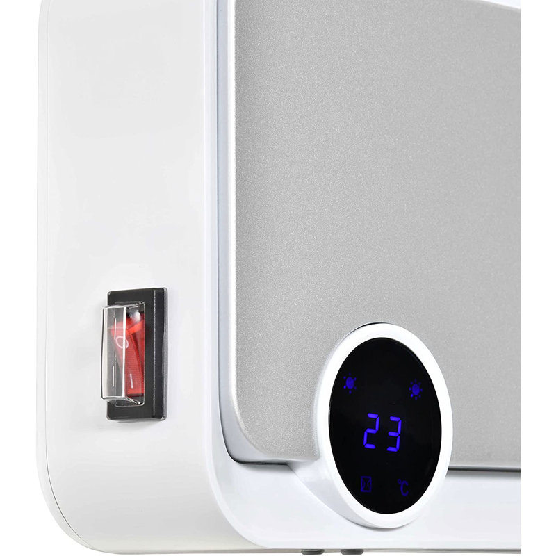 HOMCOM 1000W/2000W Wall Downflow Heater Adjustable Temperature w/ Timer