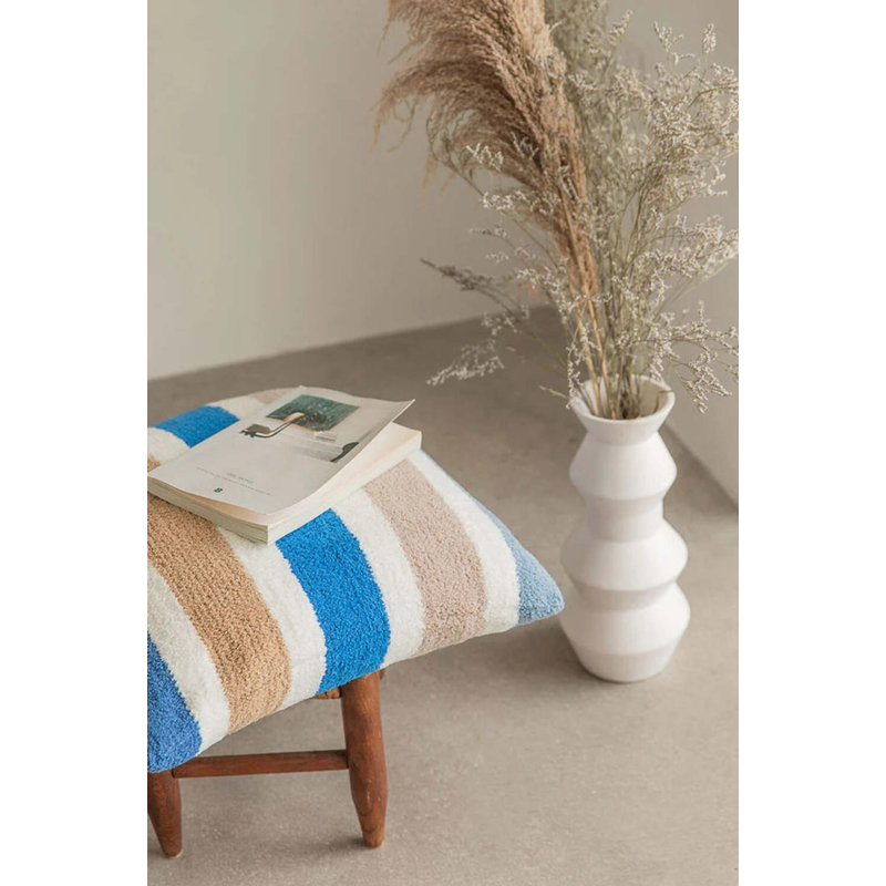 Burano Square Pillow Cover & Insert, Nautical Striped