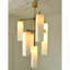 Light Brass Dimmable Murano Frosted Pendant Chandelier-88711036-88711037-88711038