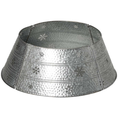 Frosten Rustic Steel Christmas Tree Collar With Easy Setup And Durable Design