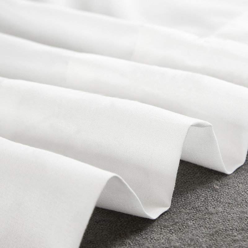 Cotton Blend Sheet Set, White, Twin Sheet Set + Fitted Sheet + 1 Pillowcase