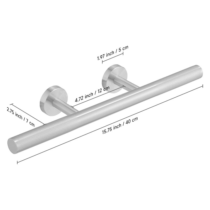 Barre d'appui 12 po, Nickel brossé