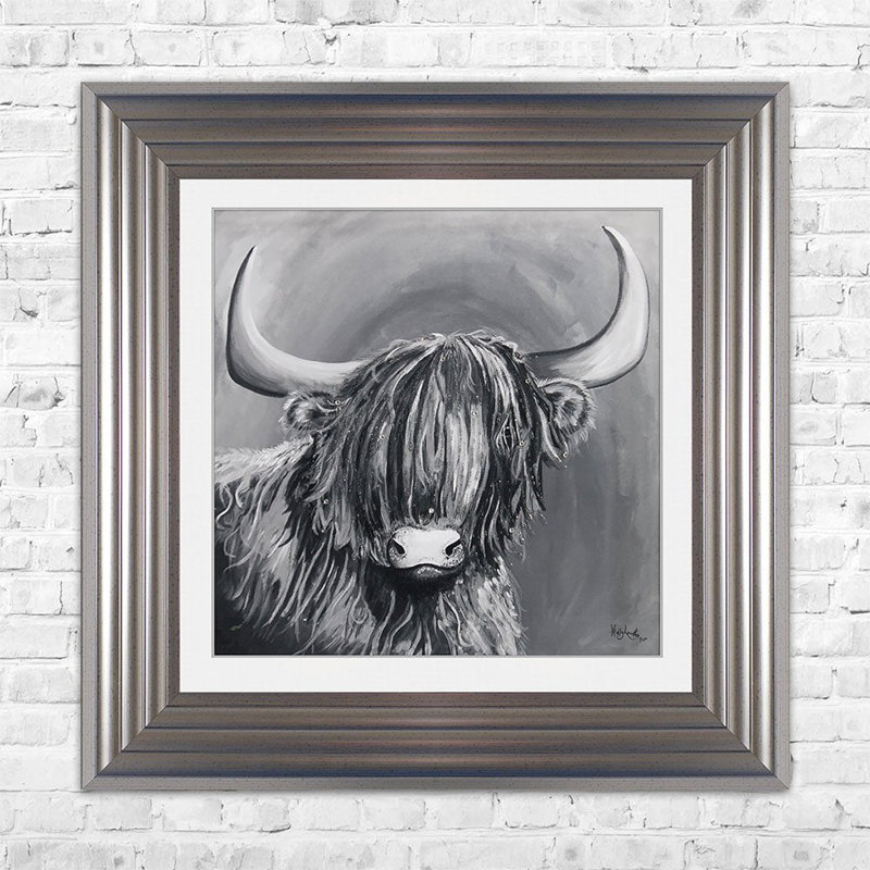 Single Picture Frame Print, 55cm H x 55cm W, Silver Framed