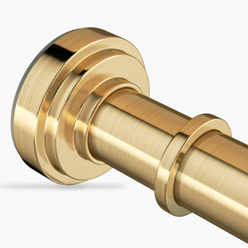 Gold Adjustable Stainless Steel Tension Shower Curtain Rod
